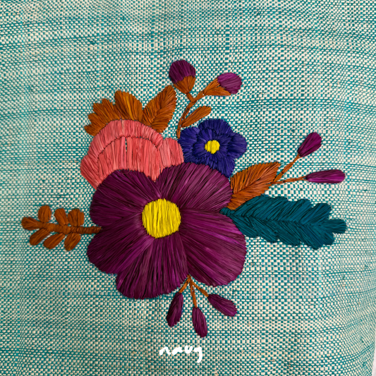 Flora Raffia Bag