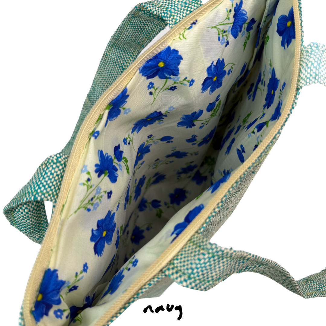 Flora Raffia Bag