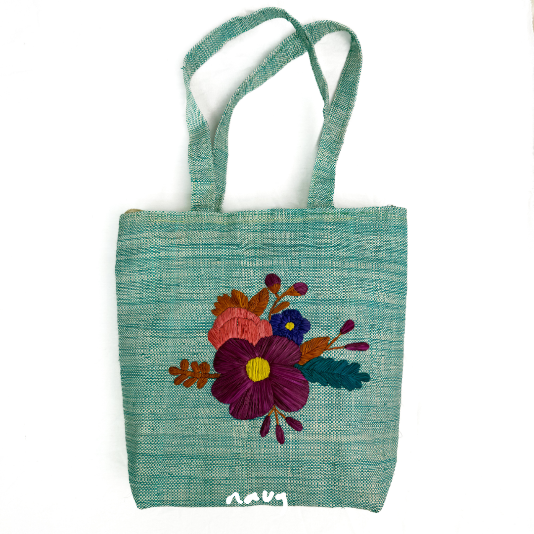 Flora Raffia Bag