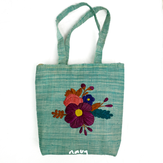 Flora Raffia Bag