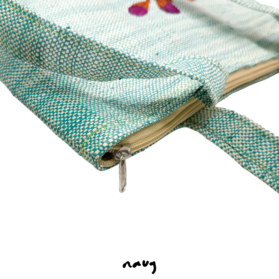 Flora Raffia Bag