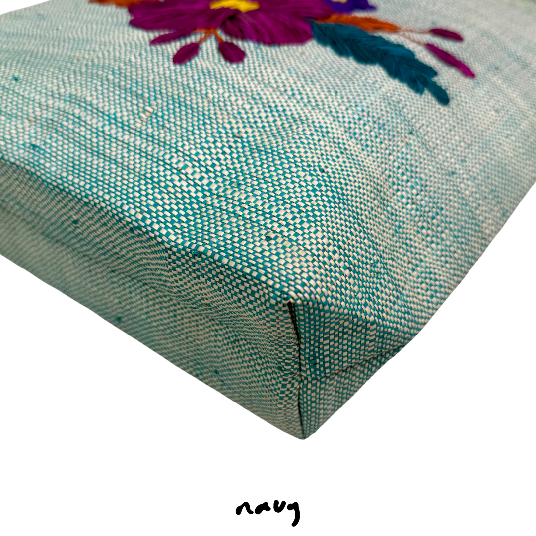 Flora Raffia Bag